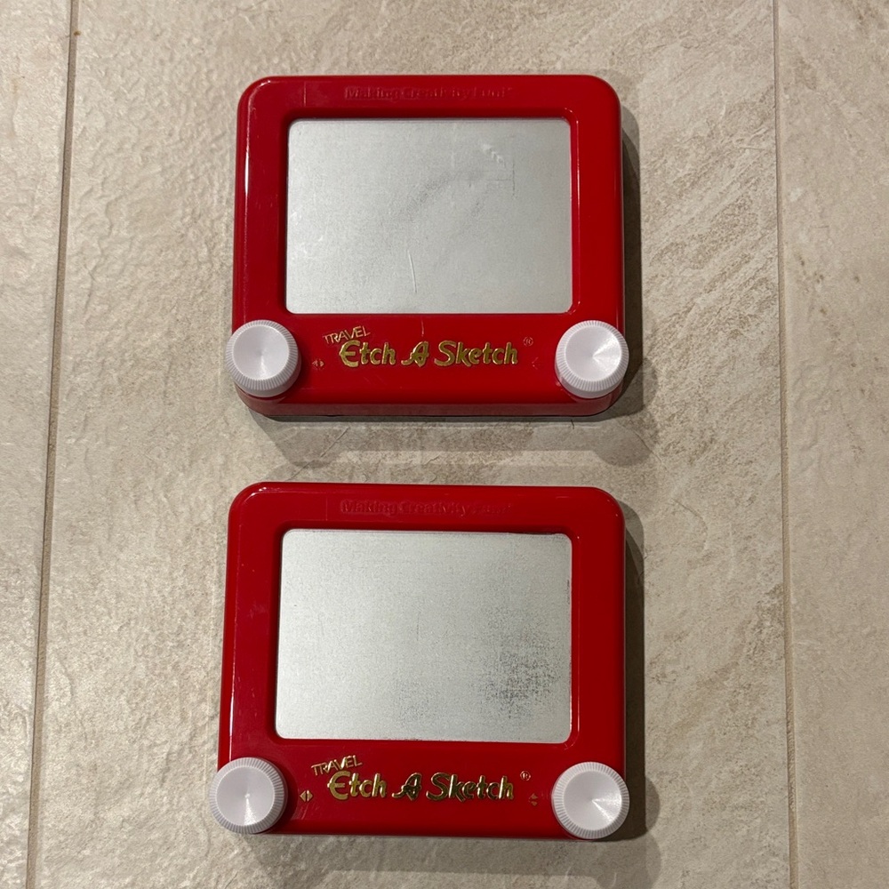 Two Travel Sized Etch a Sketch